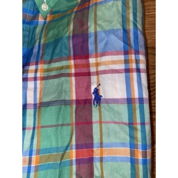 Ralph Lauren Mens Multi Colored Plaid Long Sleeve Button Front Shirt XXL - Picture 2 of 3